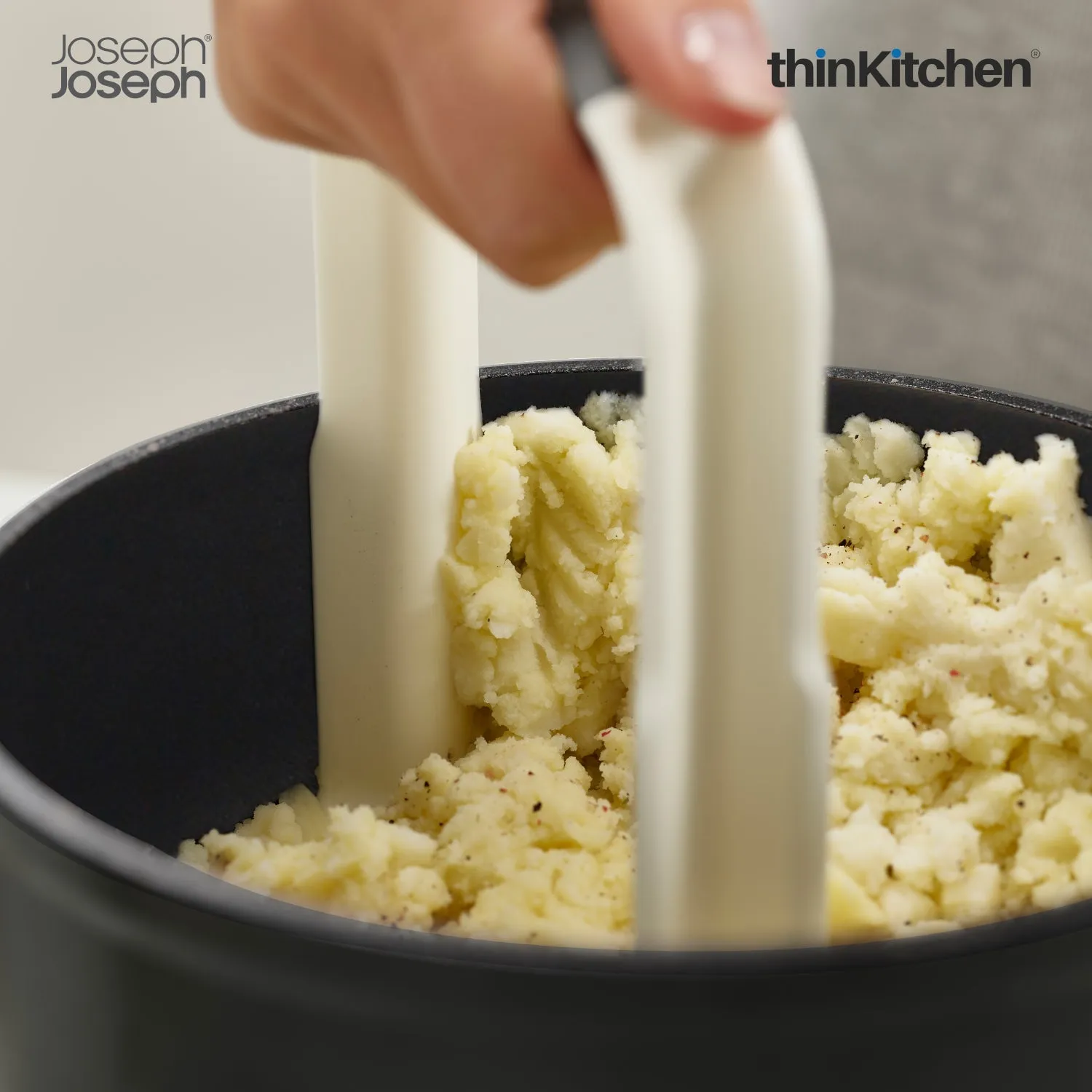 thinKitchen™ Joseph Joseph Easy-Mash Potato Masher - White
