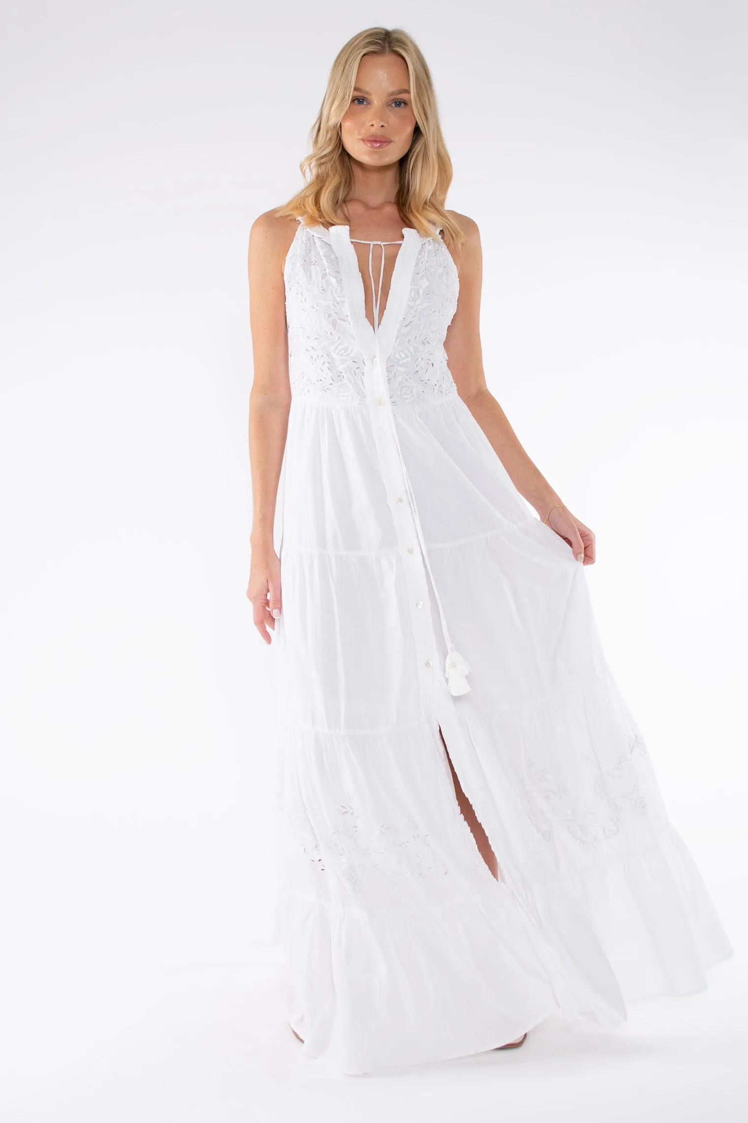 THIRA DRESS - SOLID WHITE