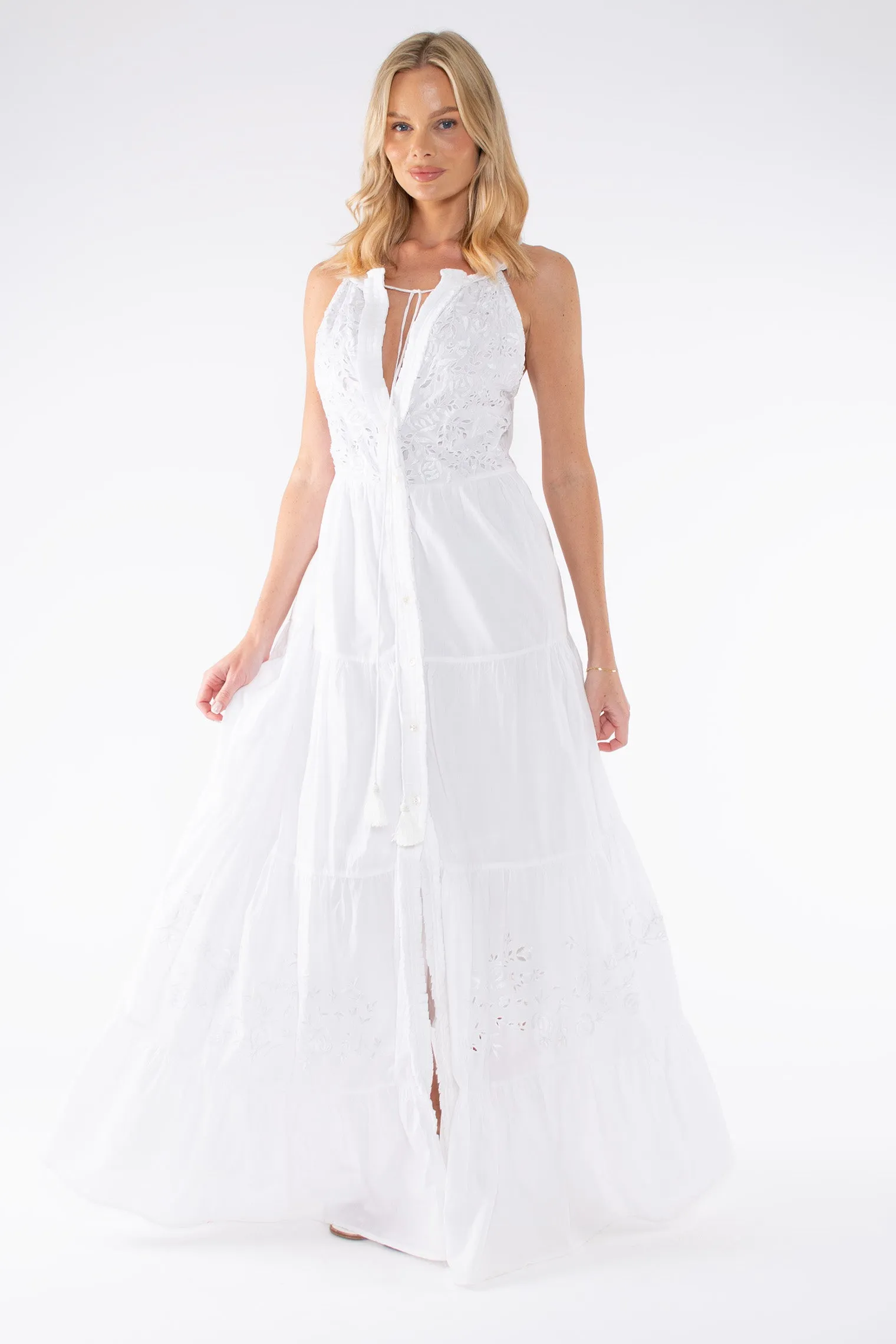 THIRA DRESS - SOLID WHITE