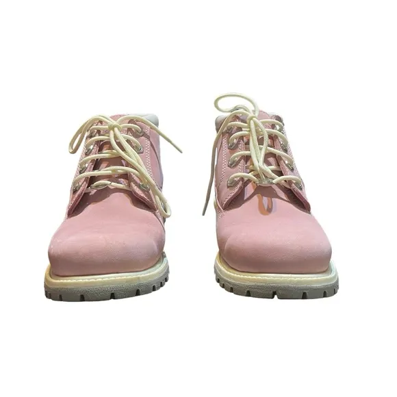 TIMBERLAND Boots NELLIE Womens Size 8.5 M Pink Leather WATERPROOF Outdoor