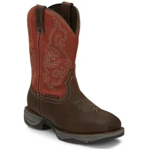 Tony Lama Men's Junction 11' Steel Toe WP Western Work Boot -Brown- RR3352