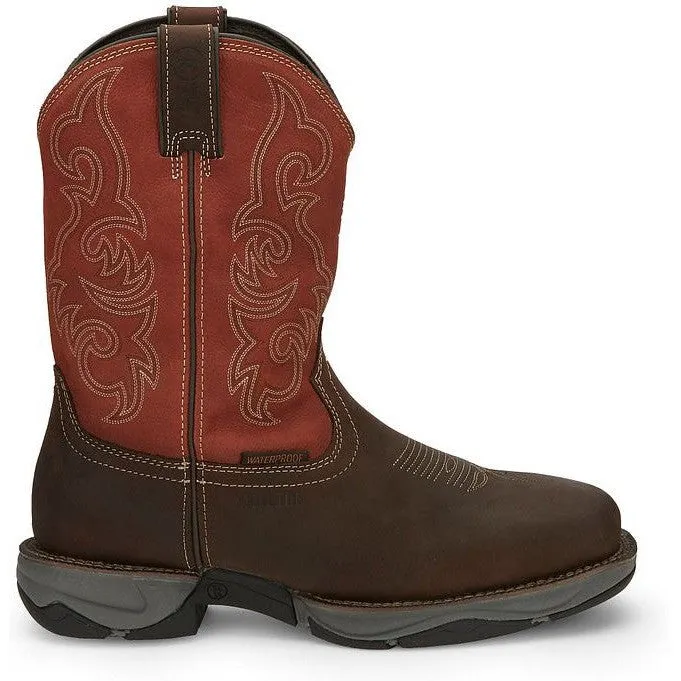 Tony Lama Men's Junction 11' Steel Toe WP Western Work Boot -Brown- RR3352