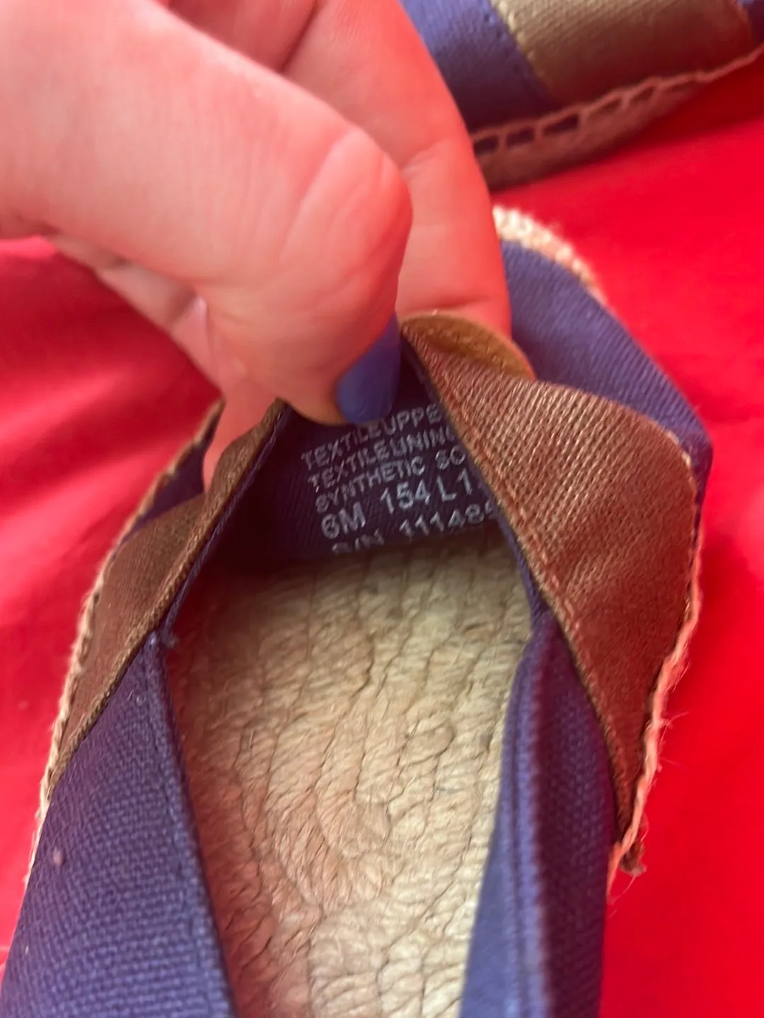 TORY BURCH Beacher Flat Espadrilles in Navy and Olive  -- Size 6M