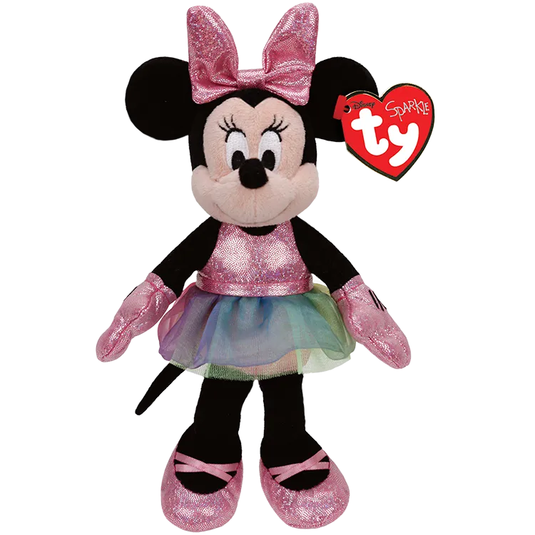 Ty Sparkle Bean Boos Collection Minnie Mouse Ballerina Sparkle - 8"