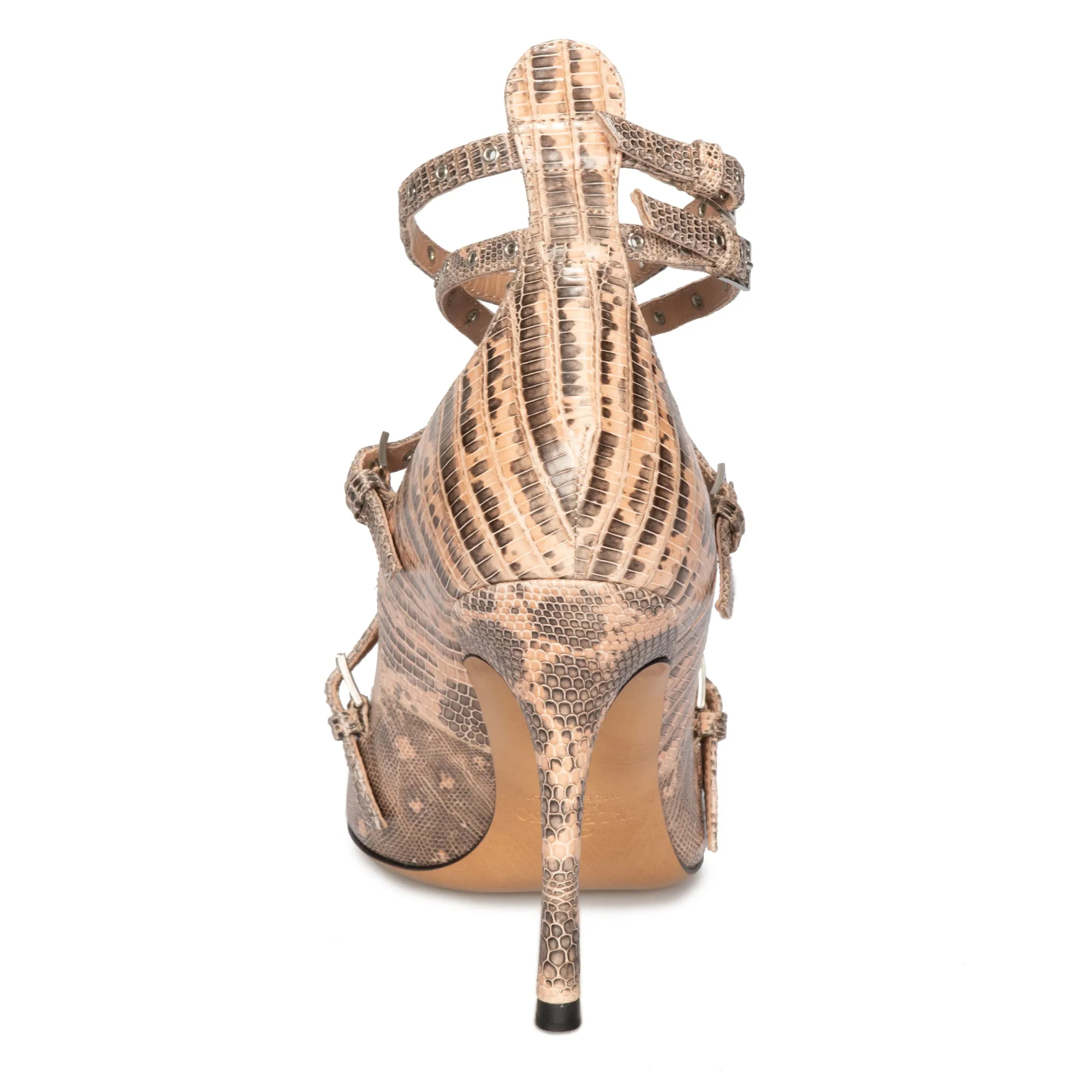 Valentino Love Latch Lizard Leather Pumps