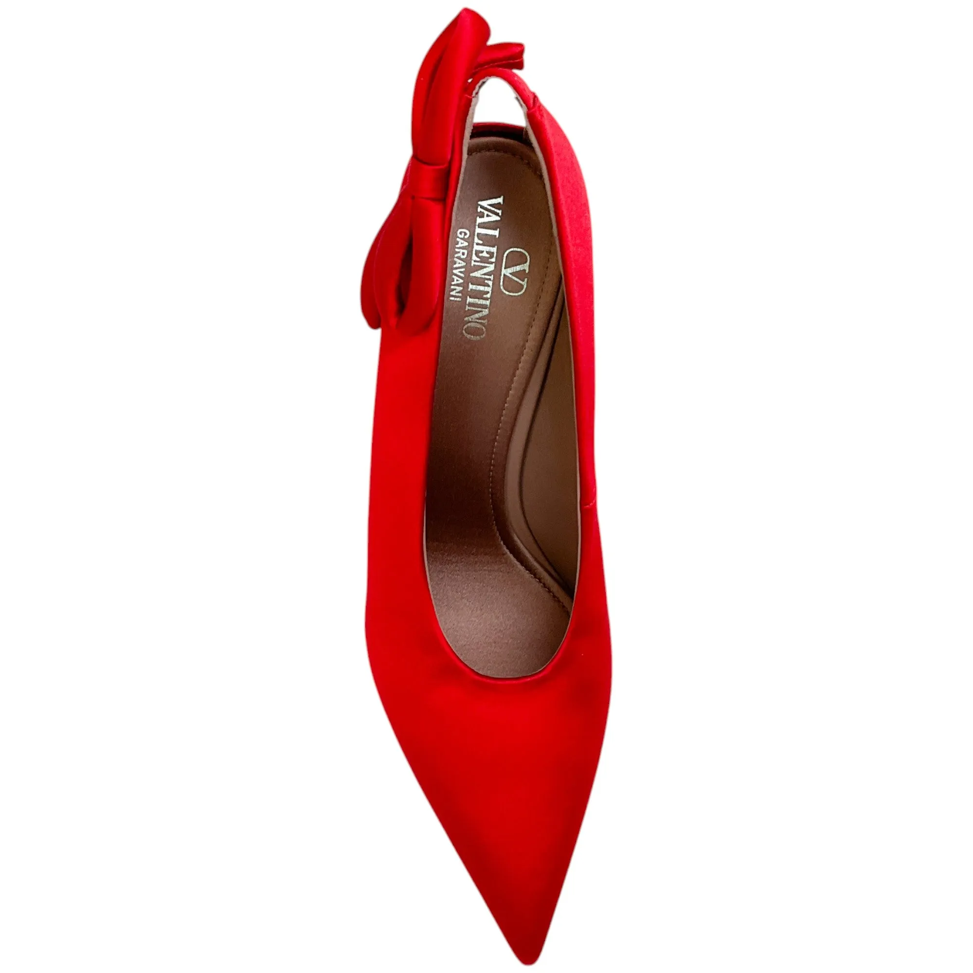 Valentino Rouge Red Satin Nite Out Pumps