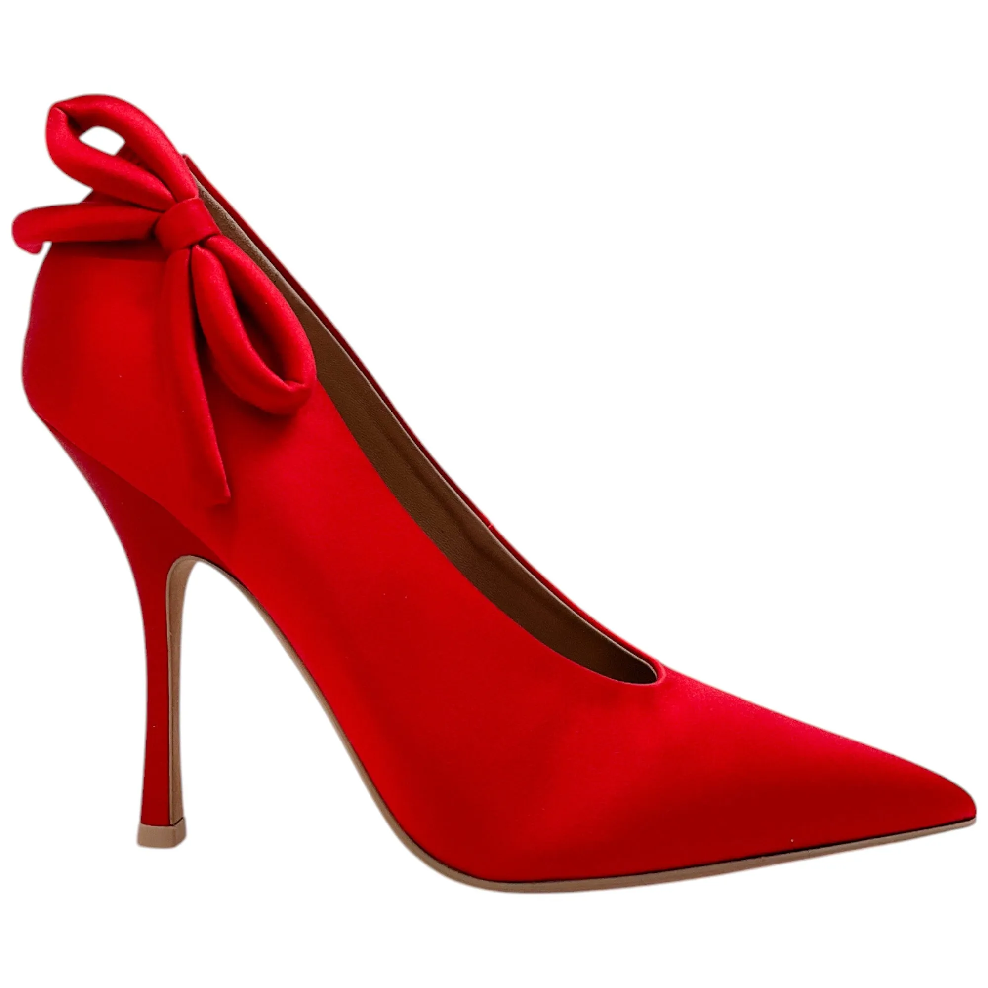 Valentino Rouge Red Satin Nite Out Pumps