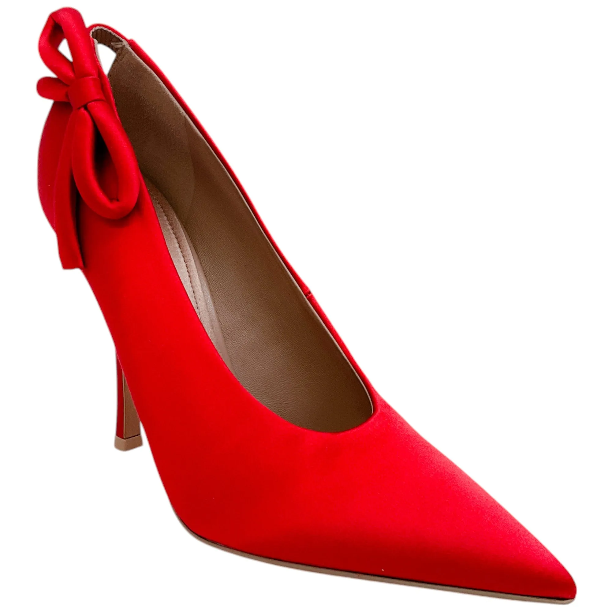 Valentino Rouge Red Satin Nite Out Pumps