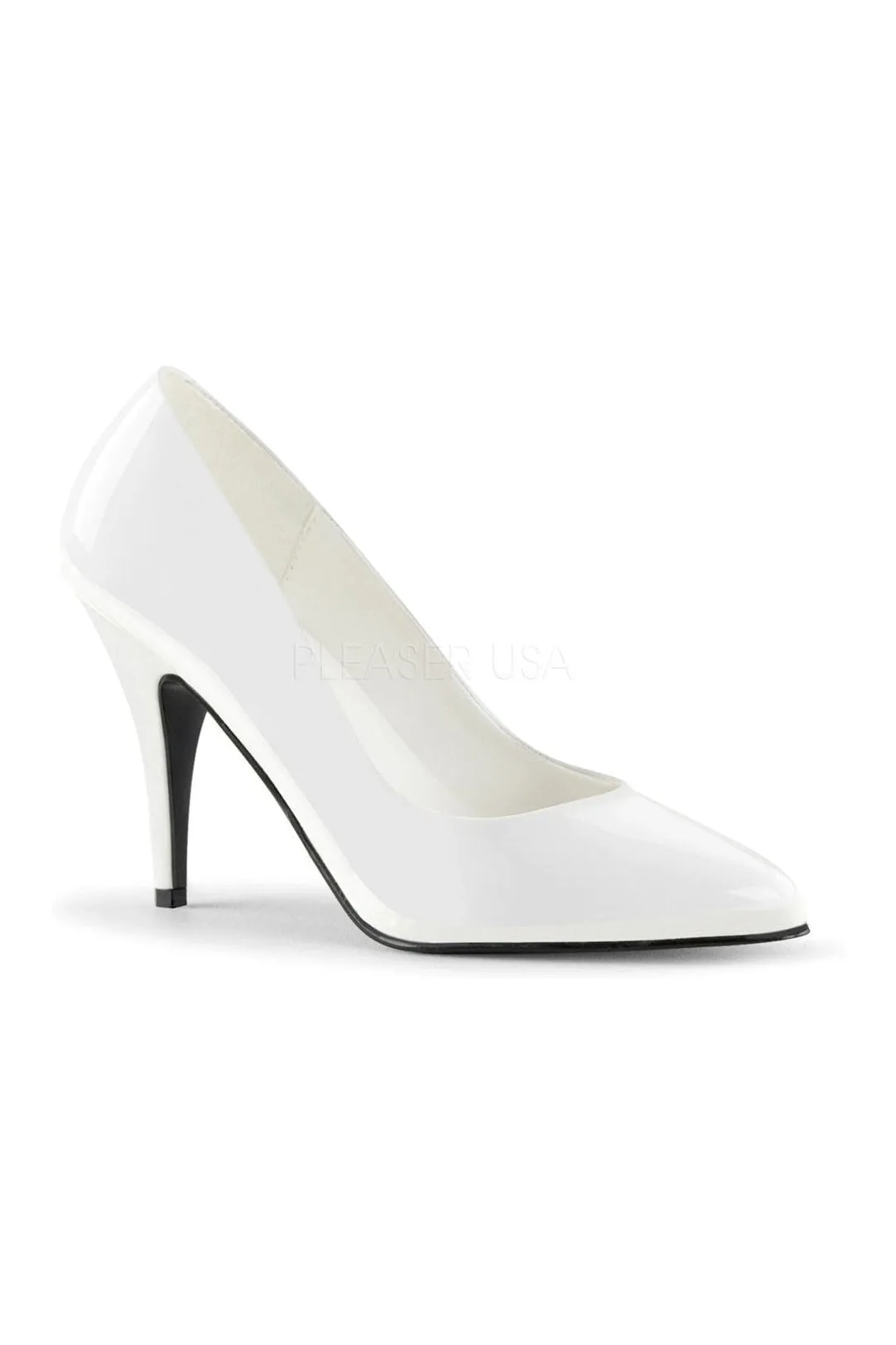 VANITY-420 Pump  | White Patent