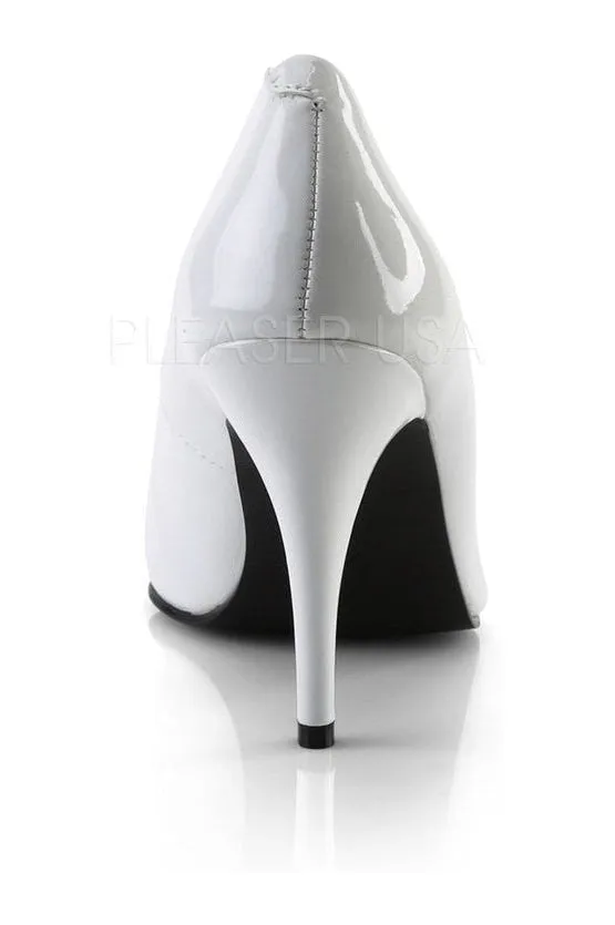 VANITY-420 Pump  | White Patent