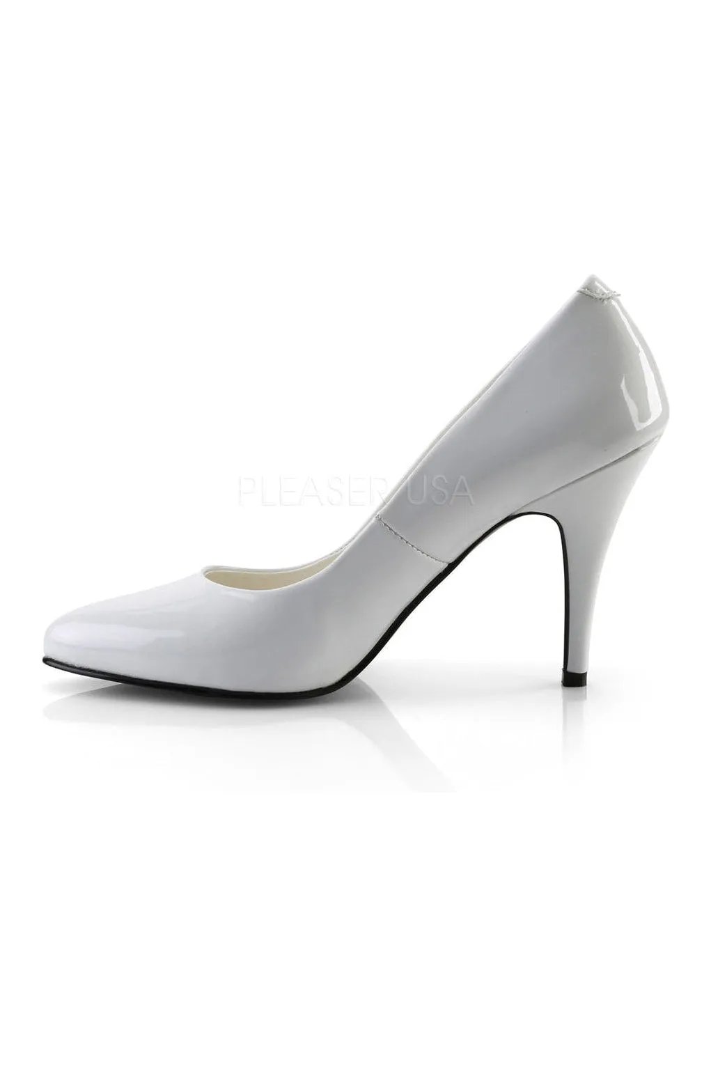 VANITY-420 Pump  | White Patent