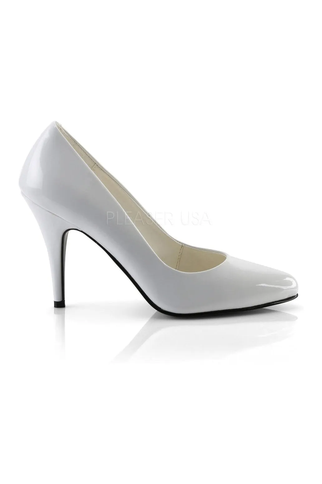 VANITY-420 Pump  | White Patent