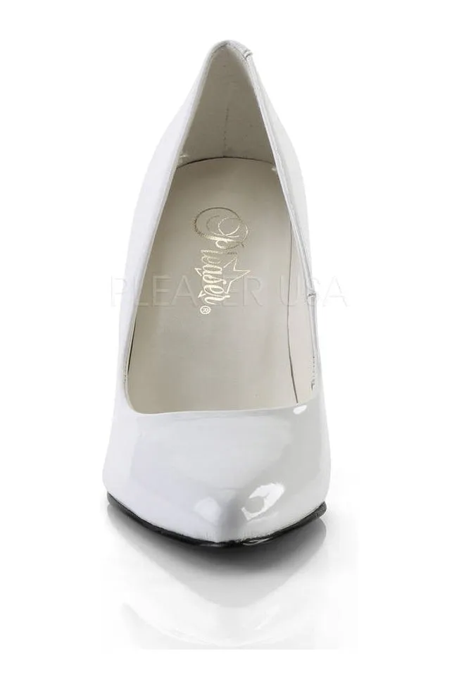VANITY-420 Pump  | White Patent