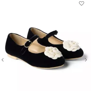 Velvet Rosette Ballet Flat