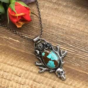 Viking Princess Skull Turquoise N8 Necklace