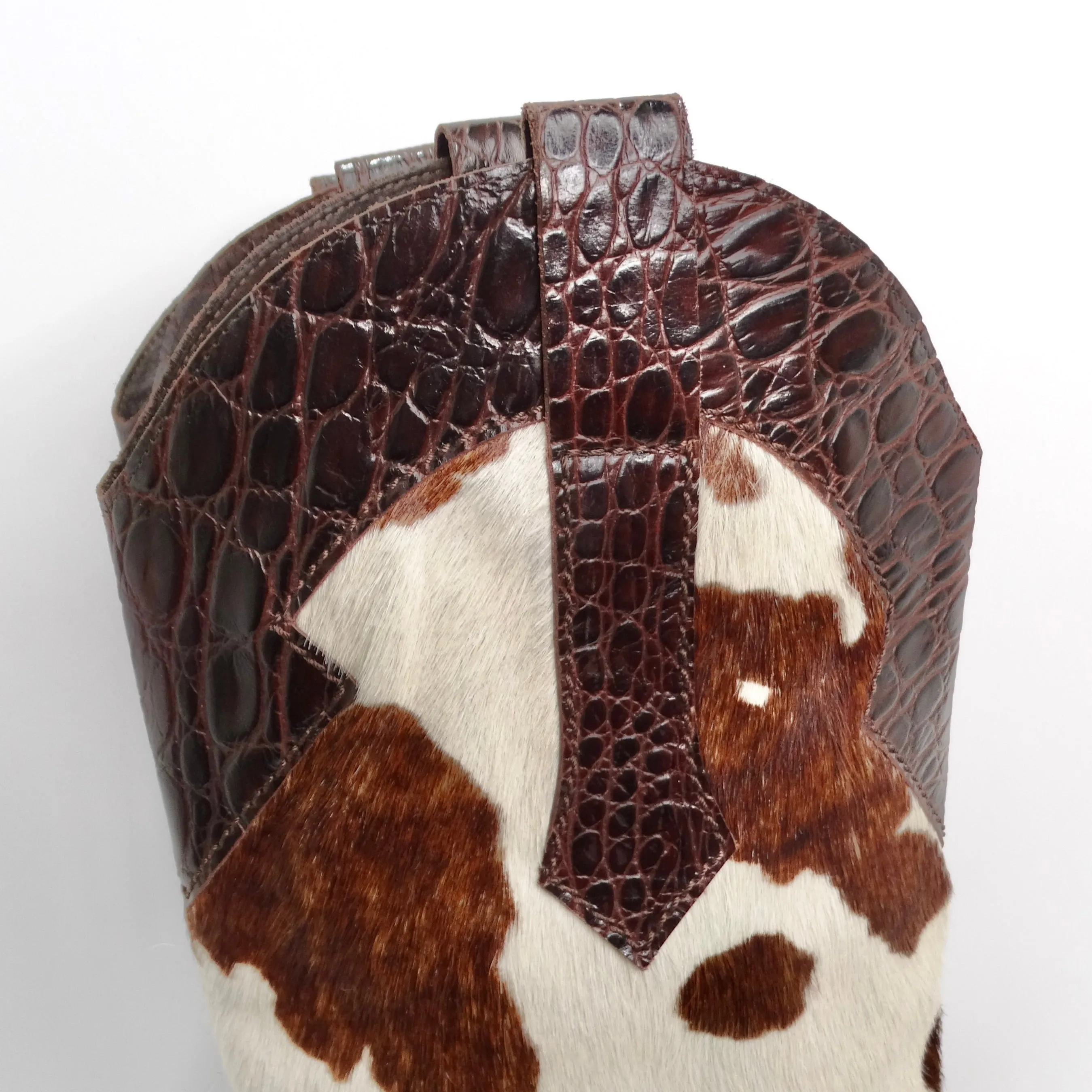 Vintage cowhide Sterling Silver Cowboy Boots