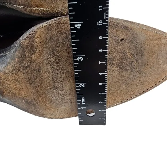 Vintage Dan Post Mens Cowboy Western Boots 16773 Burgundy Leather Pointed‎ 9 EW