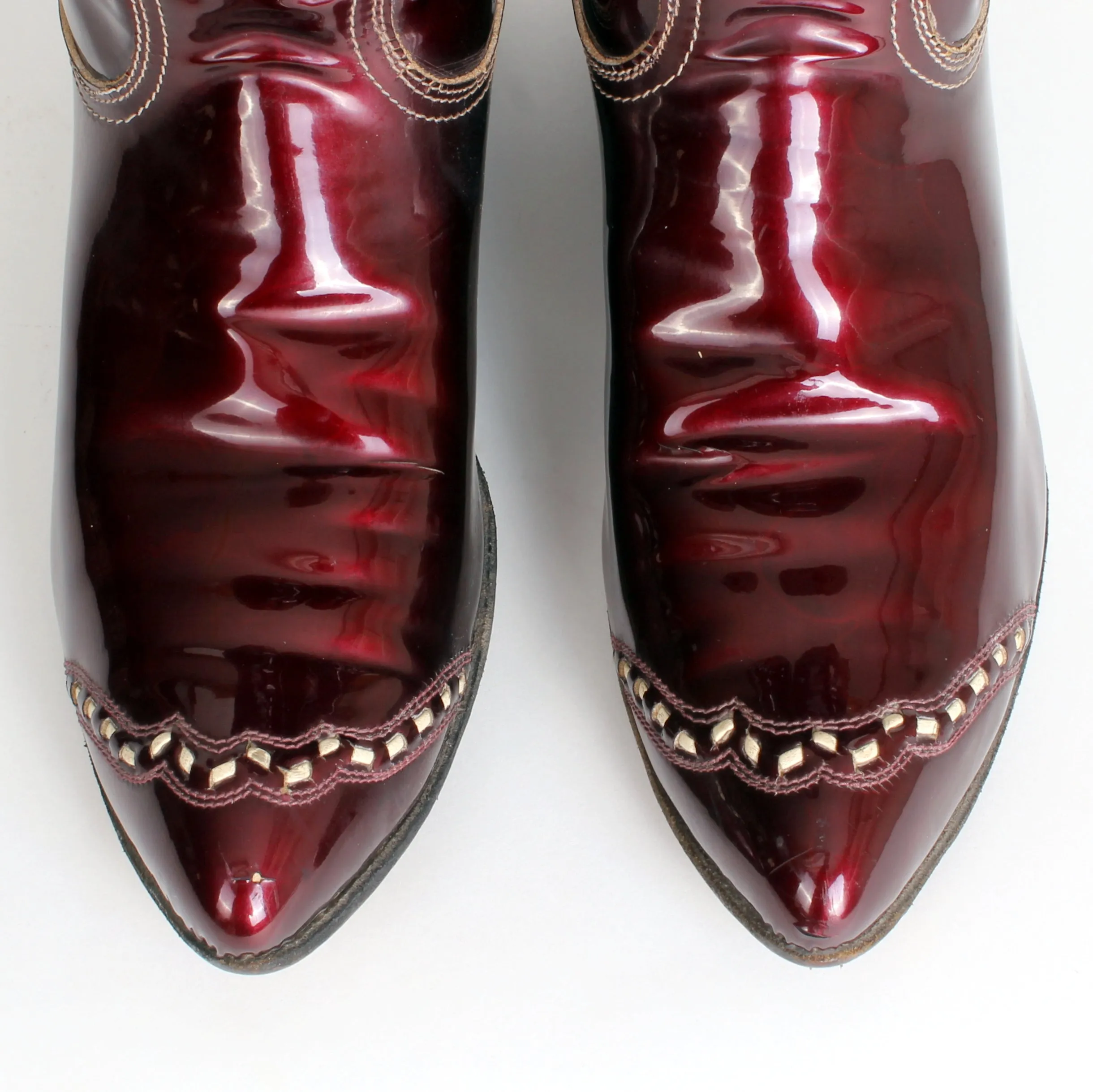 Vintage Tony Lama Cowboy Boots Womens Maroon sz 6A
