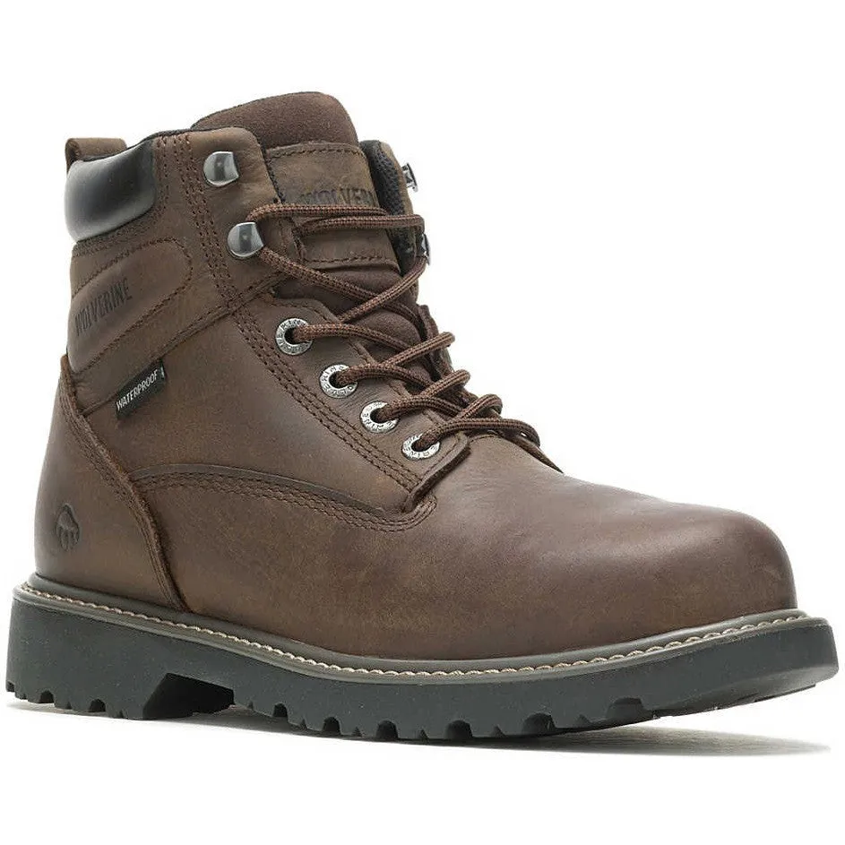 Wolverine Men's Floorhand 6" Steel Toe WP Work Boot -Brown- W10633