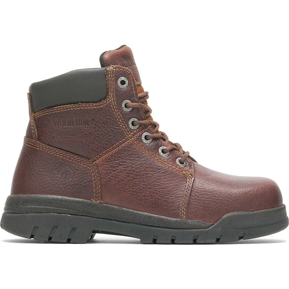 Wolverine Men's Marquette 6" Steel Toe Work Boot - Walnut - W04713