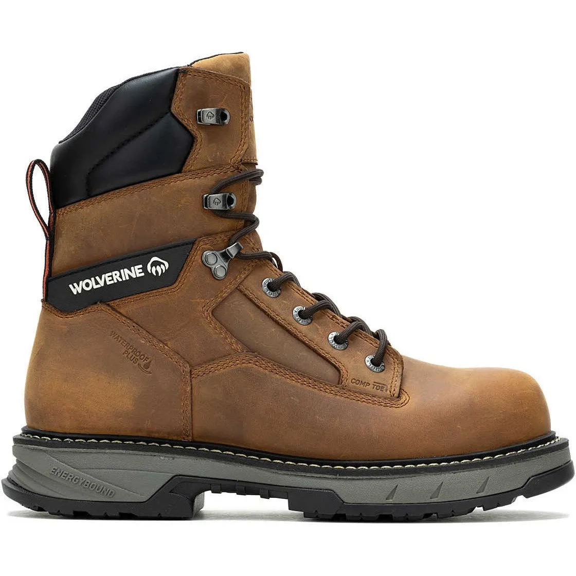 Wolverine Men's Reforce 8" Carbonmax Comp Toe WP Work Boot- Cashew- W241025
