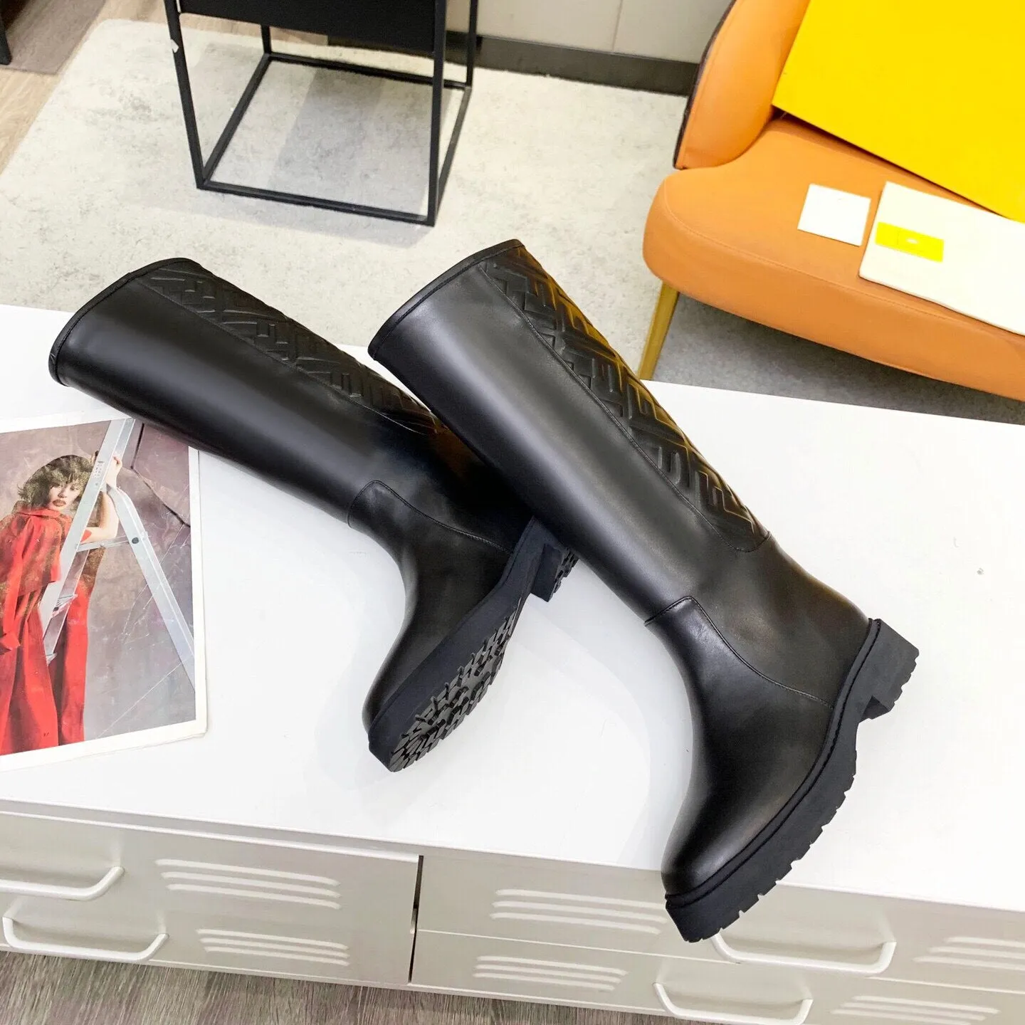 Woman Rome Genuine Leather Knee High Boots