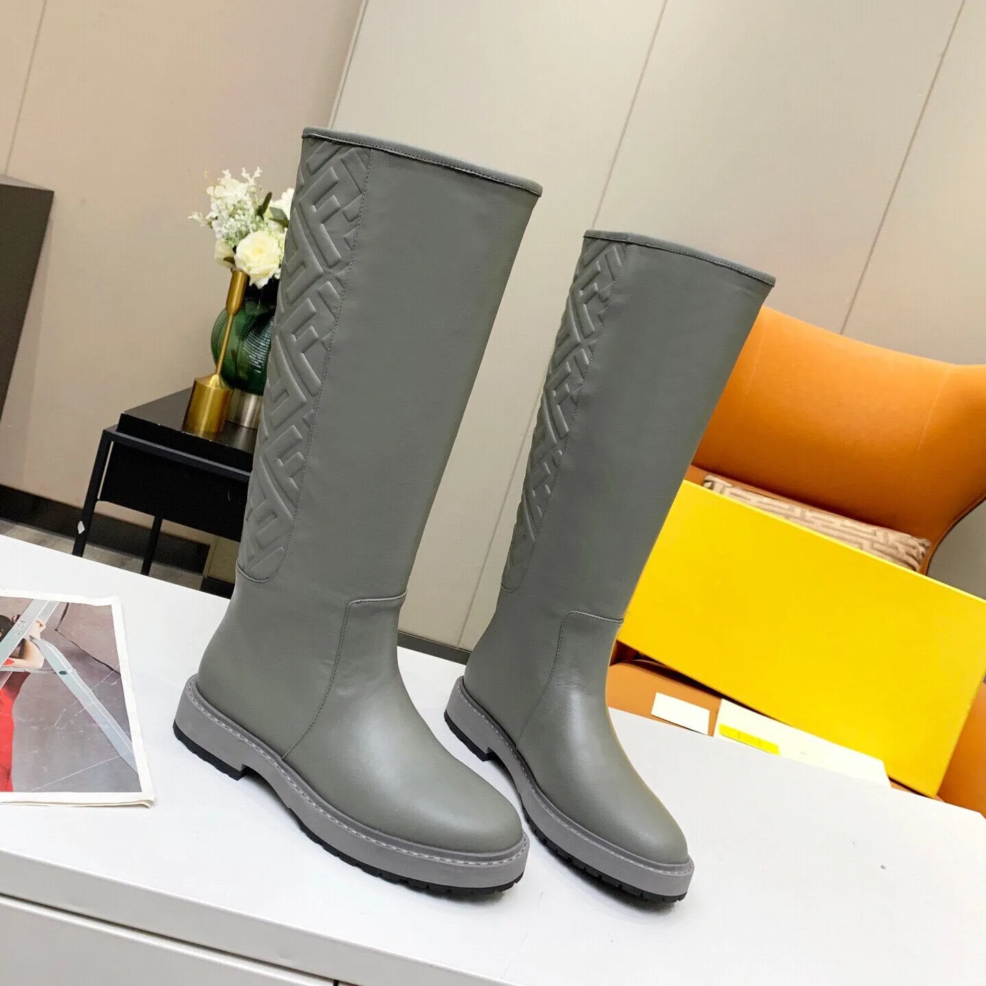 Woman Rome Genuine Leather Knee High Boots
