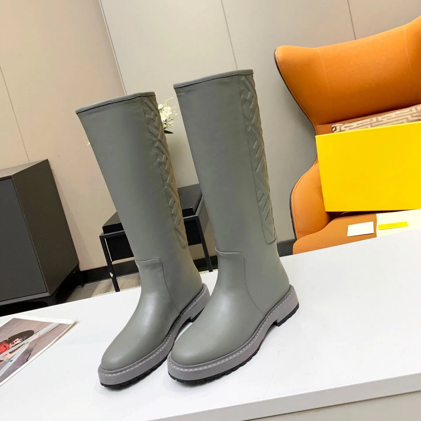 Woman Rome Genuine Leather Knee High Boots