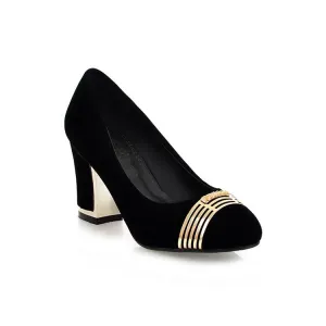 Women High Heels Chunky Pumps