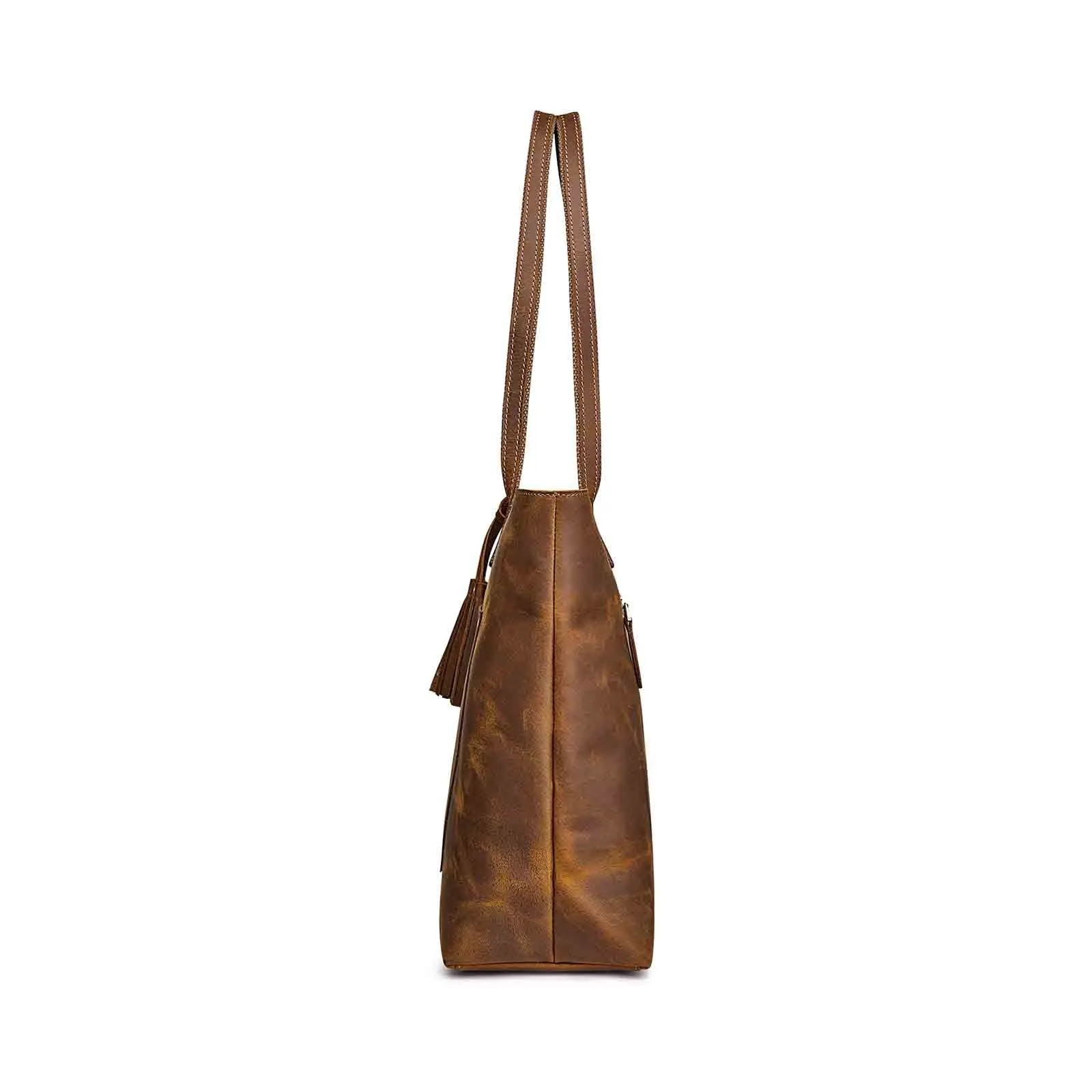 Women Vintage Genuine Leather Tote Shoulder Bag Handbag