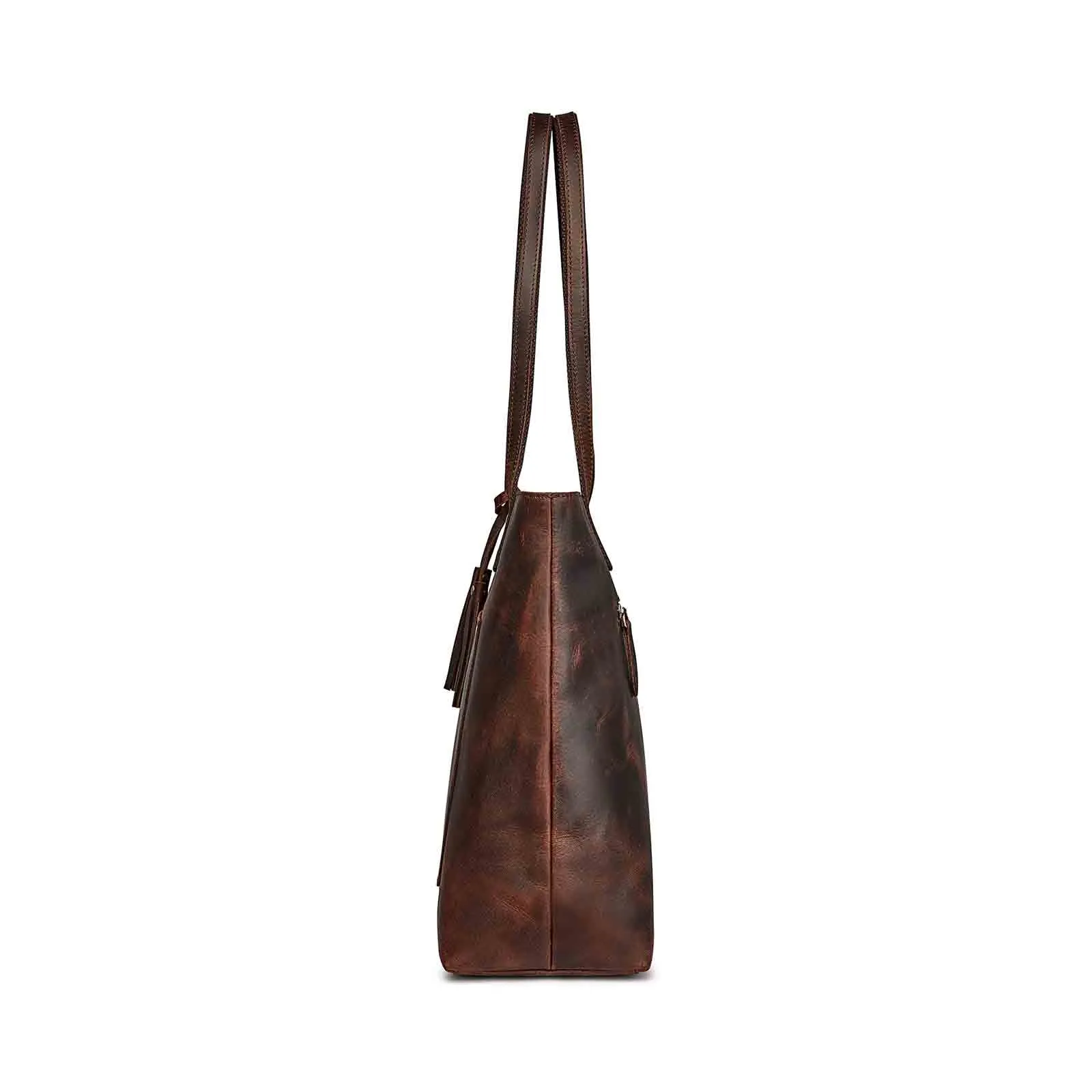 Women Vintage Genuine Leather Tote Shoulder Bag Handbag