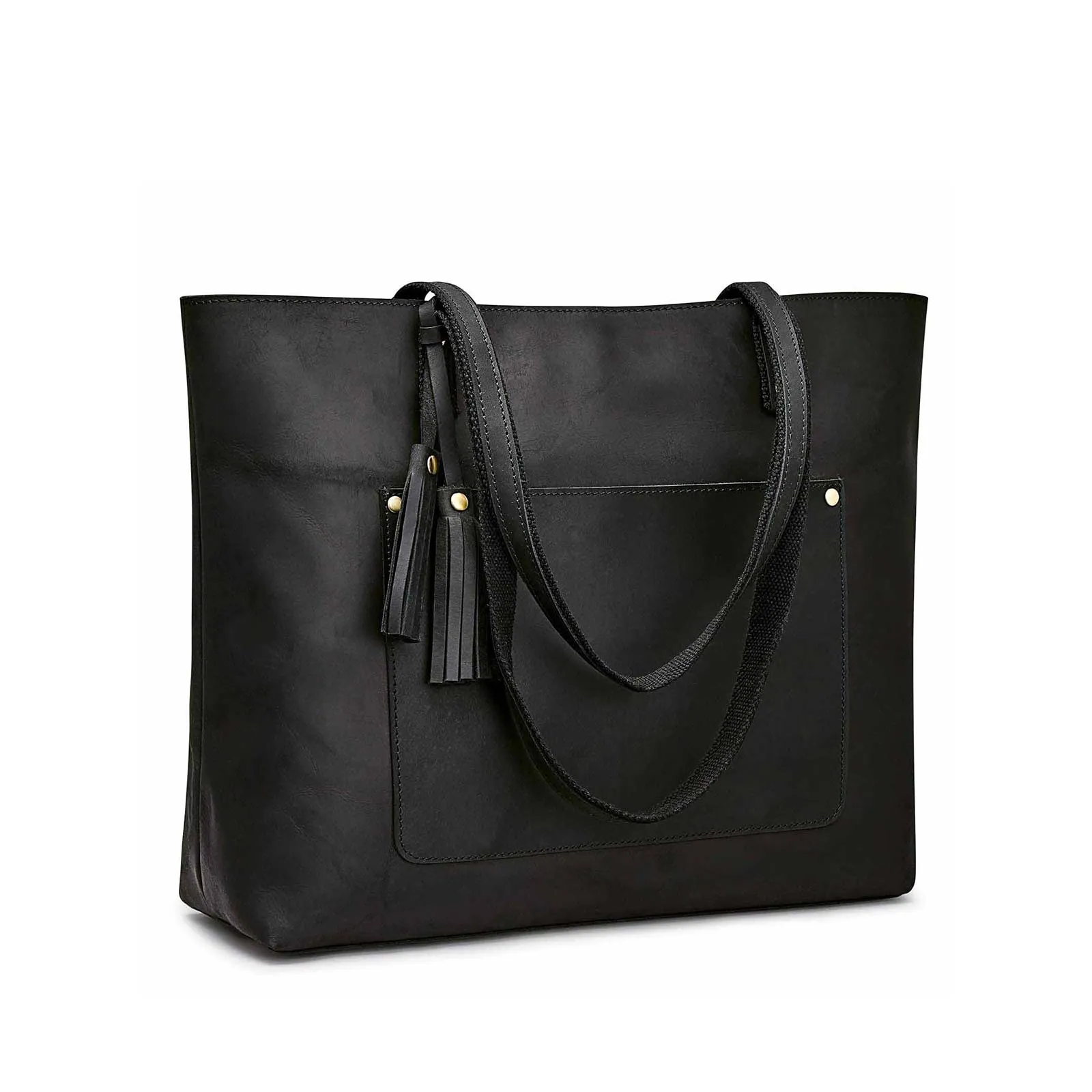 Women Vintage Genuine Leather Tote Shoulder Bag Handbag