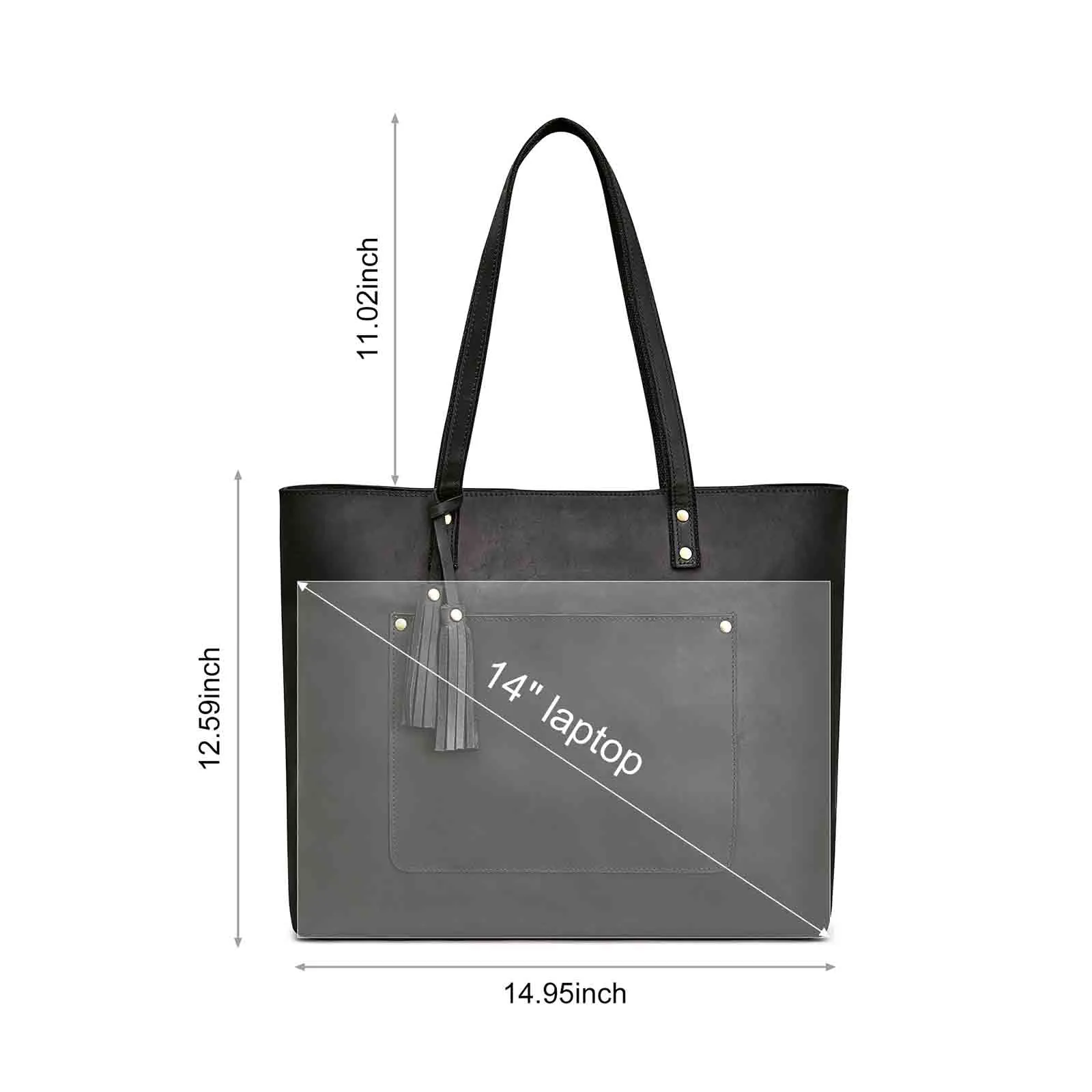 Women Vintage Genuine Leather Tote Shoulder Bag Handbag