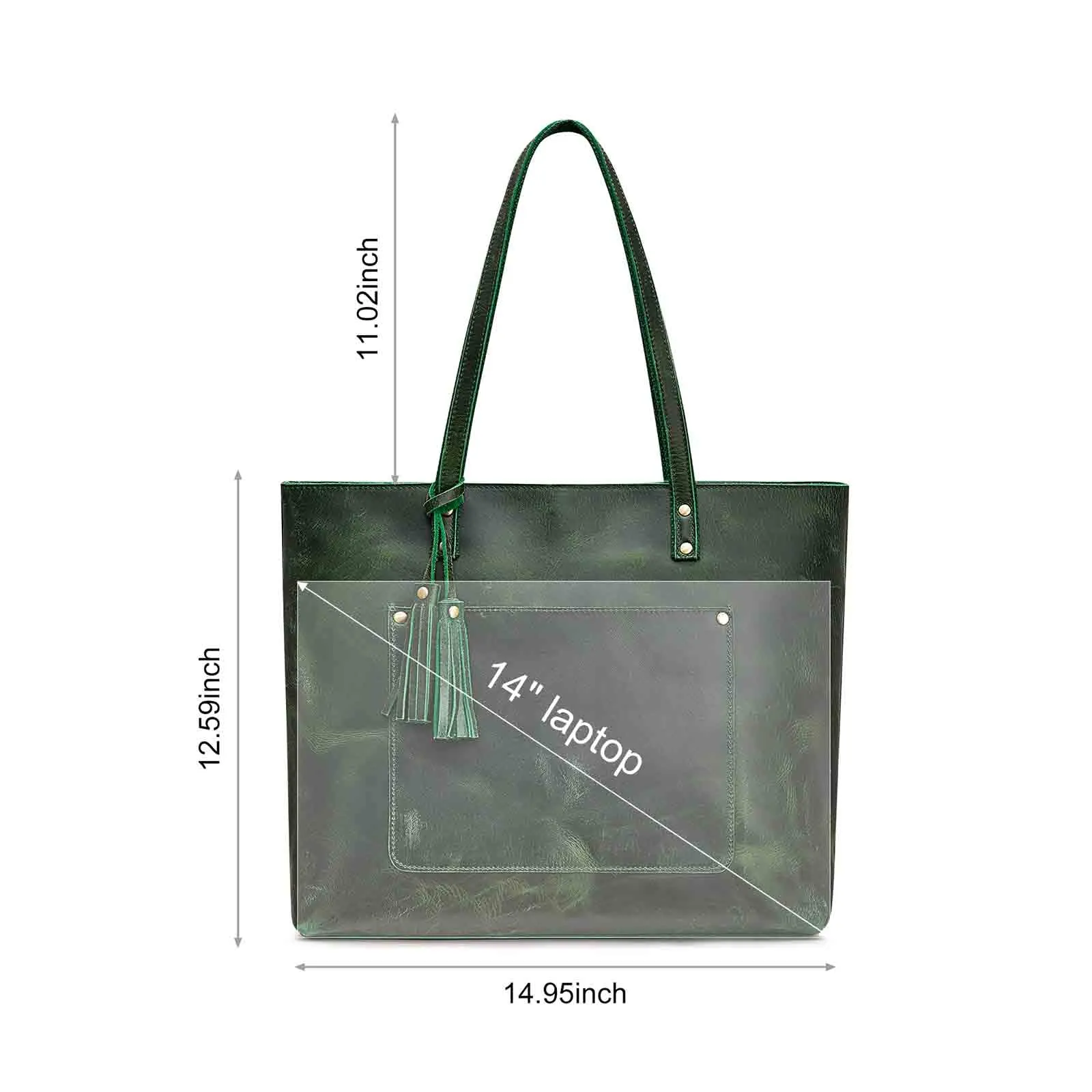 Women Vintage Genuine Leather Tote Shoulder Bag Handbag