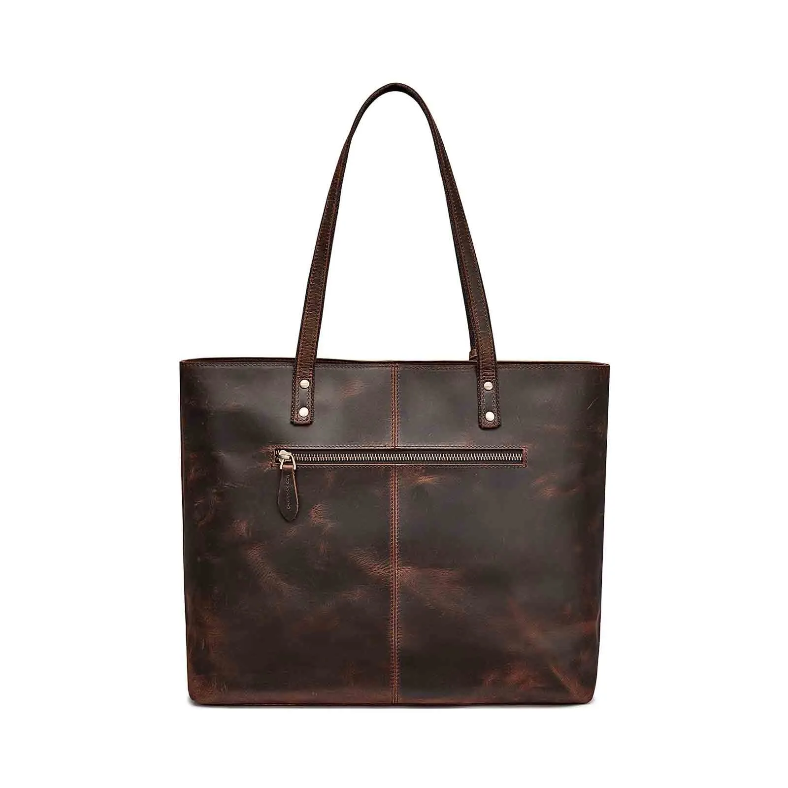 Women Vintage Genuine Leather Tote Shoulder Bag Handbag