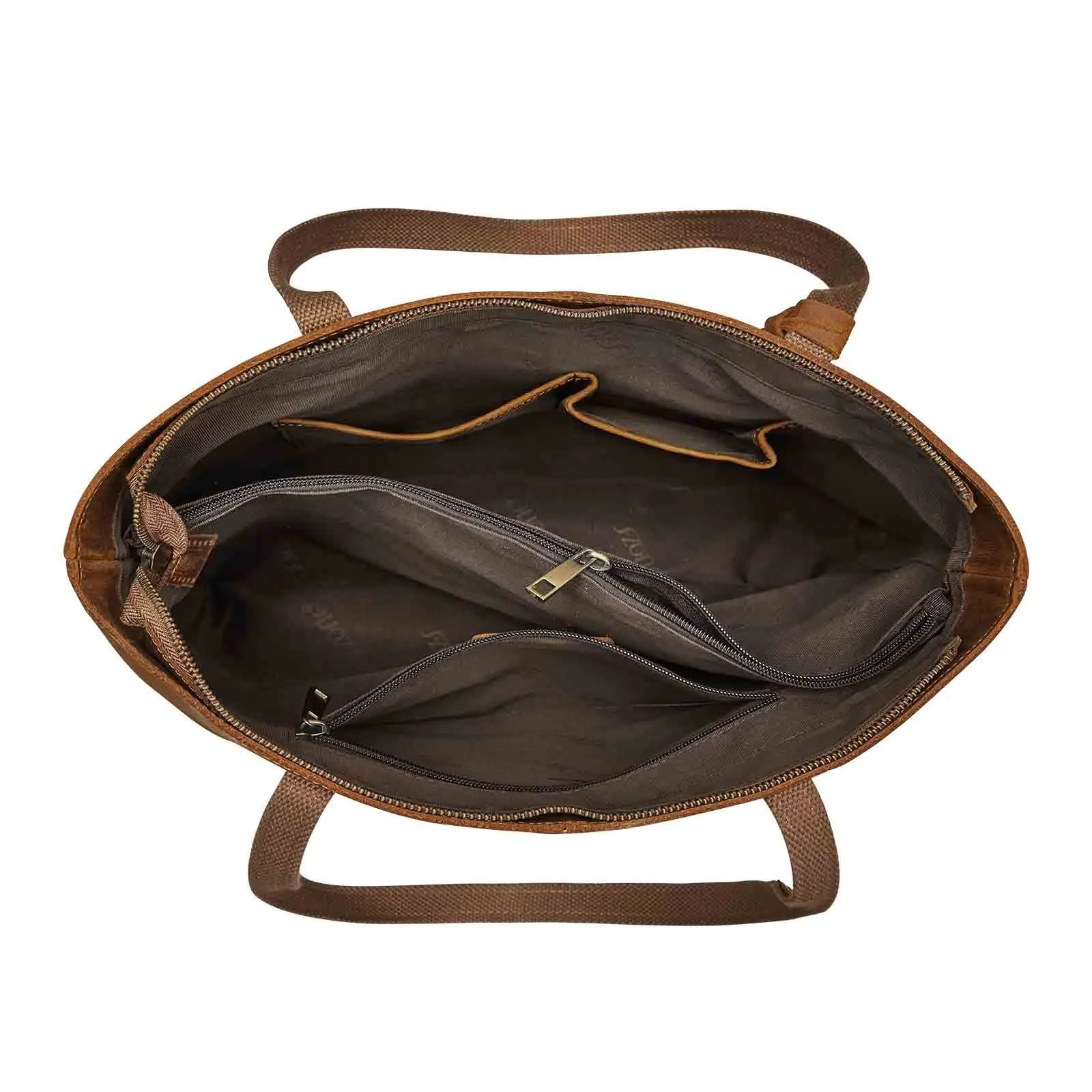 Women Vintage Genuine Leather Tote Shoulder Bag Handbag