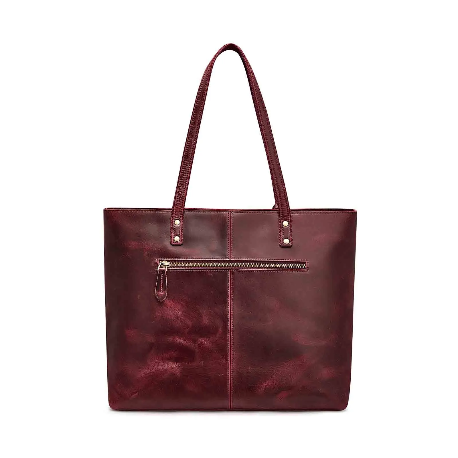 Women Vintage Genuine Leather Tote Shoulder Bag Handbag