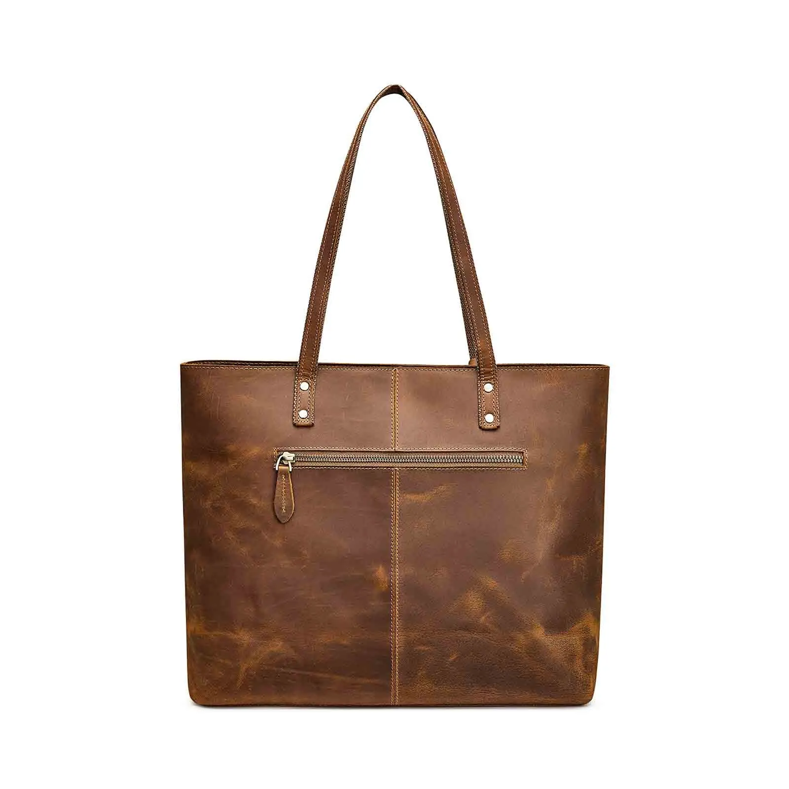 Women Vintage Genuine Leather Tote Shoulder Bag Handbag