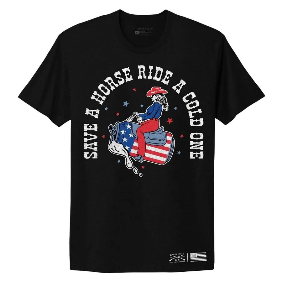 Women's Save a Horse Boyfriend Fit T-Shirt - Black