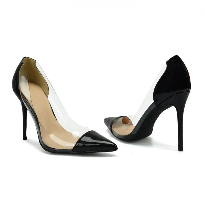 Womens Small Size Clear Heels Pumps SS318