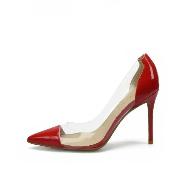 Womens Small Size Clear Heels Pumps SS318
